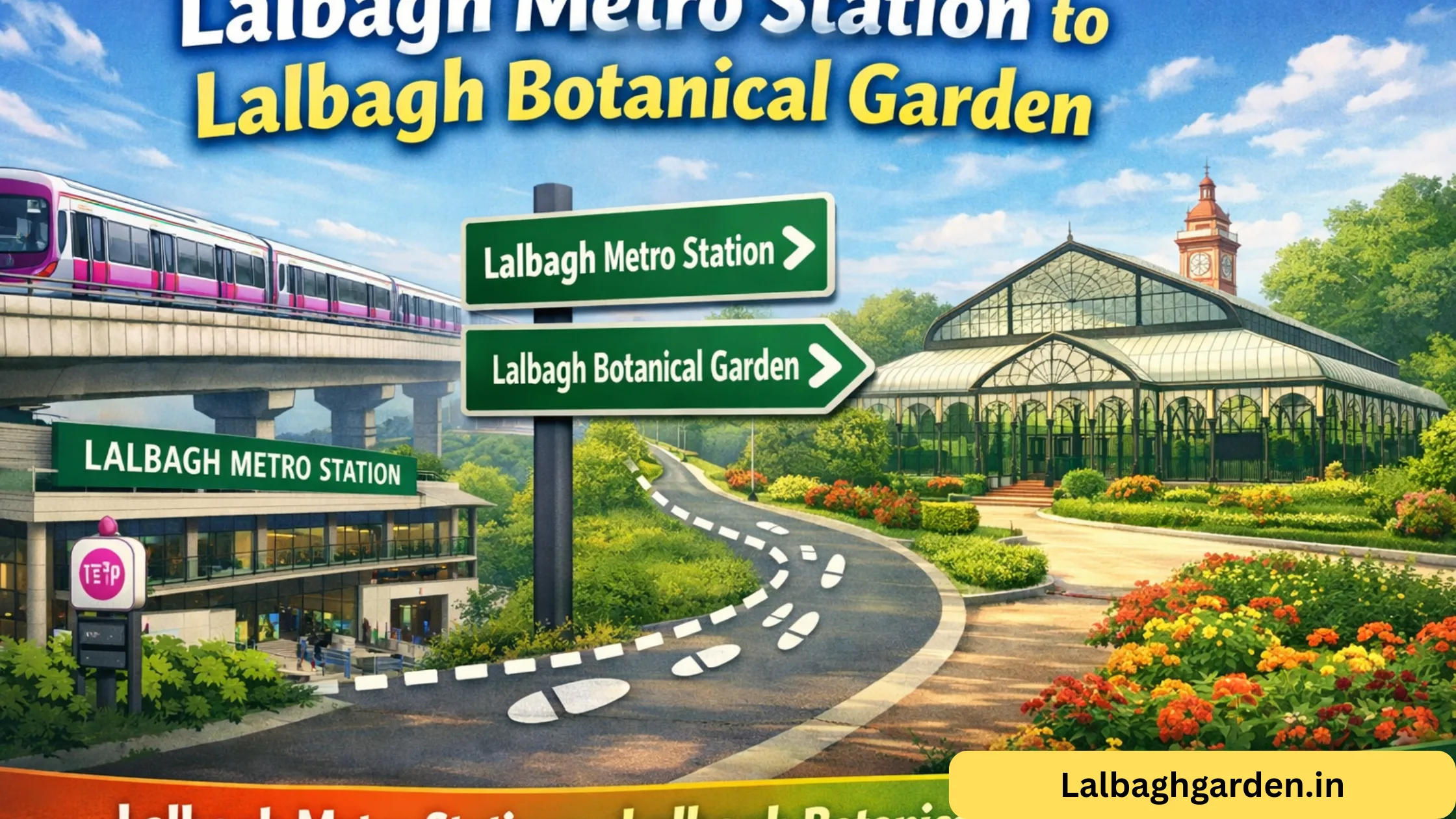 lalbagh metro station to lalbagh botanical garden